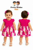 Vestido Infantil Estampado Com Laço