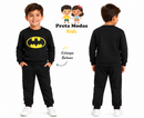 Conjunto Infantil Batman Preto Em Moletom