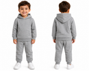 Conjunto Infantil Moletom Cinza Com Capuz