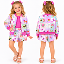 Conjunto Infantil Feminino 3 Peças Estampado