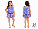 Conjunto Infantil Blusa Babado E Short Estampa Corações