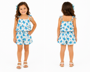 Conjunto Infantil Cropped E Short Borboletas