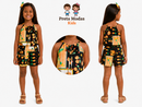 Macaquinho Infantil Frente Única Estampa Tropical E Frutas