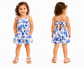 Conjunto Infantil Floral Rosa Com Short E Top de Bico