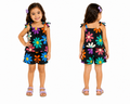 Conjunto Infantil Floral Colorido Com Blusa de Amarração