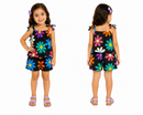 Conjunto Infantil Floral Colorido Com Blusa de Amarração