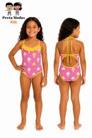Maiô Infantil Estampado Com Babado