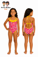 Maiô Infantil Estampado Com Babado