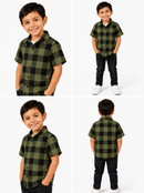 Camisa Infantil Xadrez Flanelado Manga Curta