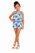 Conjunto Infantil Cropped E Short Borboletas