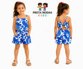 Conjunto Infantil Floral Rosa Com Short E Top de Bico